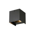 D'Lite LED Applique Murale Elingen Aluminium Noir 4.9W 480lm - 830  | Détecteur De Mouvement
