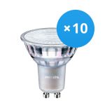 Lot 10x Philips MASTER Value LED Spot GU10 PAR16 4.9W 355lm 60D - 927 Blanc Très Chaud | Meilleur rendu des couleurs - Dimmable - Équivalent 50W