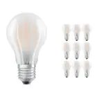 Lot 10x Ledvance CLASSIC LED E27 Poire Filament Dépolie 7.5W 1055lm - 827 | Remplacement 75W
