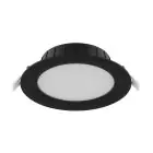 Spot Encastrable LED Plat Encastré Noir 15W 1500lm 80D - 827-830-840 CCT | 166mm - Diamètre 144mm