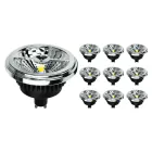 Lot 10x Spot LED GU10 AR111 15W 850lm 40D - 930 Blanc Chaud | Meilleur rendu des couleurs - Dimmable - Équivalent 100W